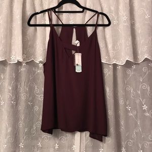 Burgundy Spaghetti Strap